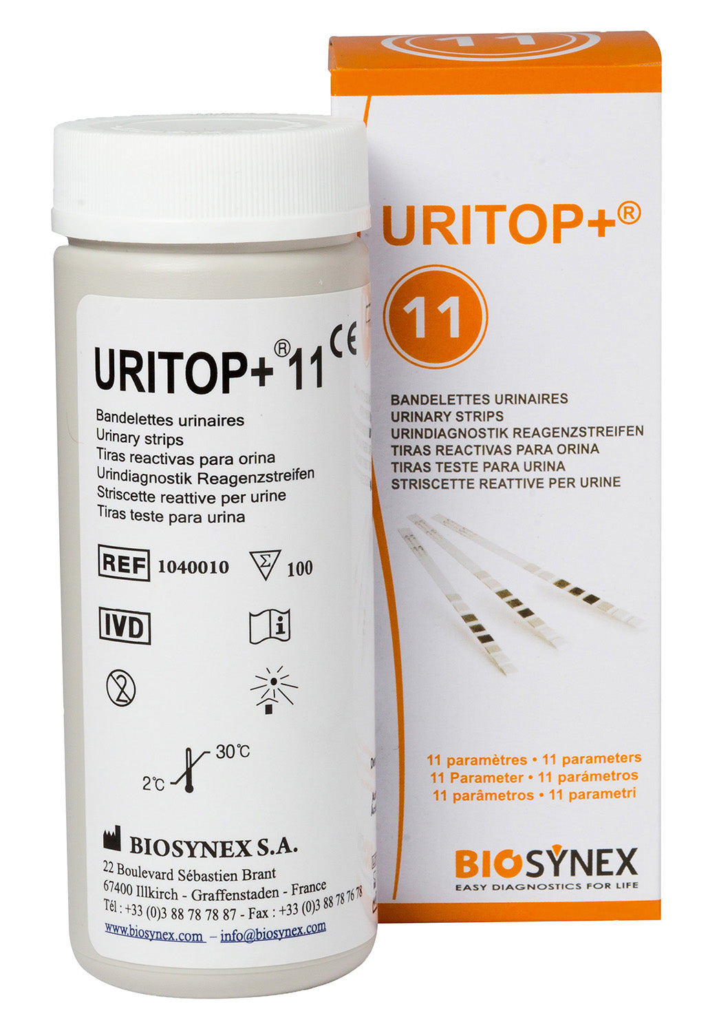 Bandelette d’analyse urinaire URITOP® + / REF : 0232185001