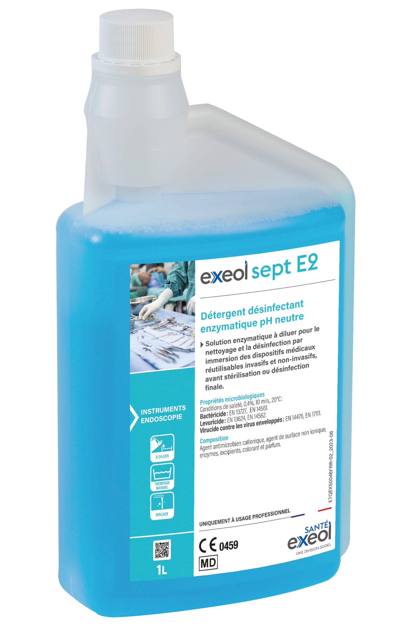 Détergent désinfectant enzymatique EXEOL SEPT E2 / REF : 1201442000