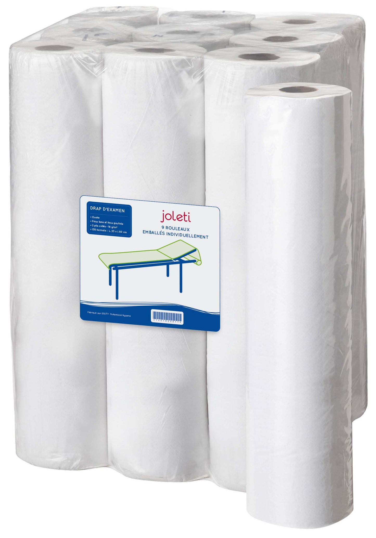 Drap d’examen ouaté 18 g/m² JOLETI / REF : 1401020011